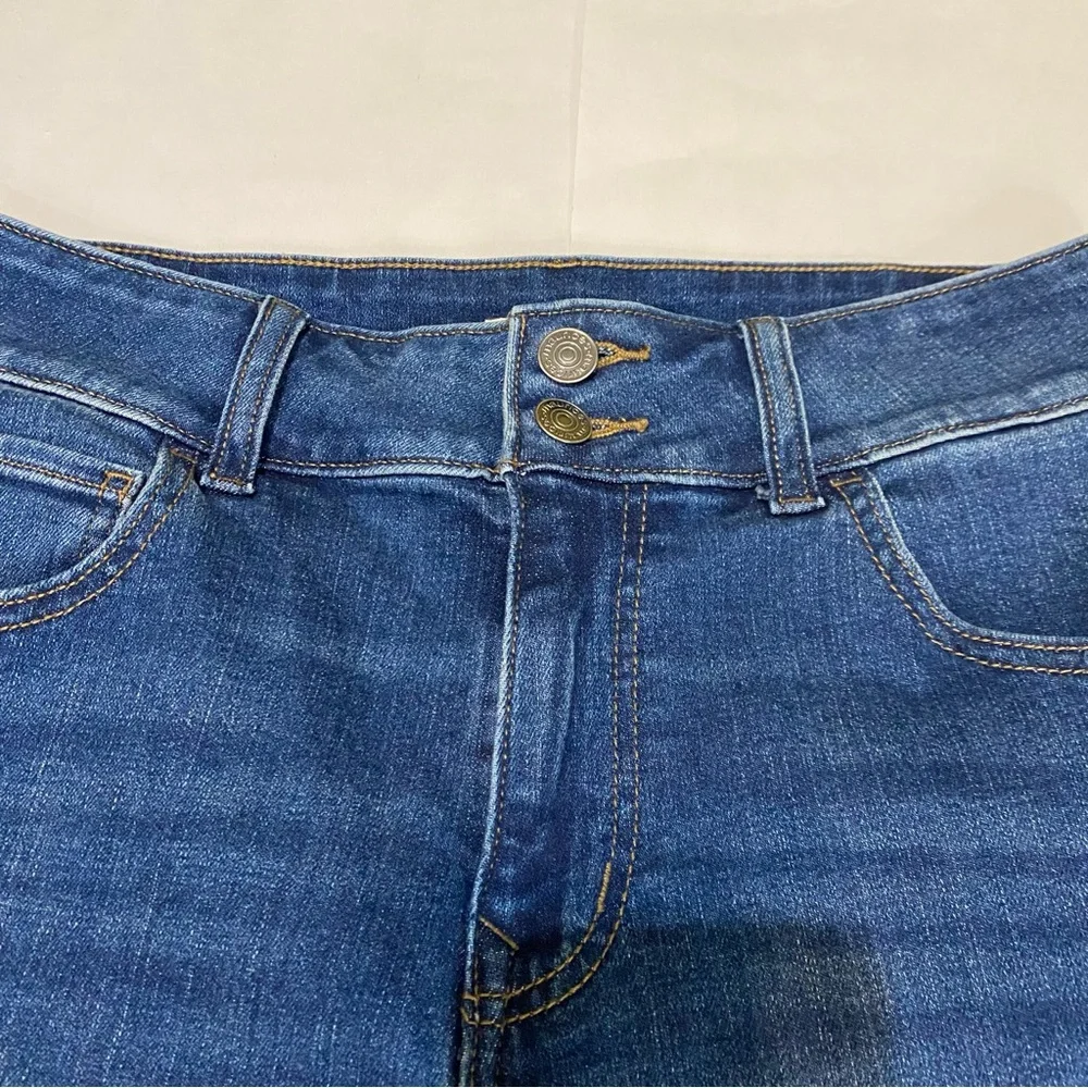 Maurices Dark Blue Slim Straight Leg Ankle Jeans